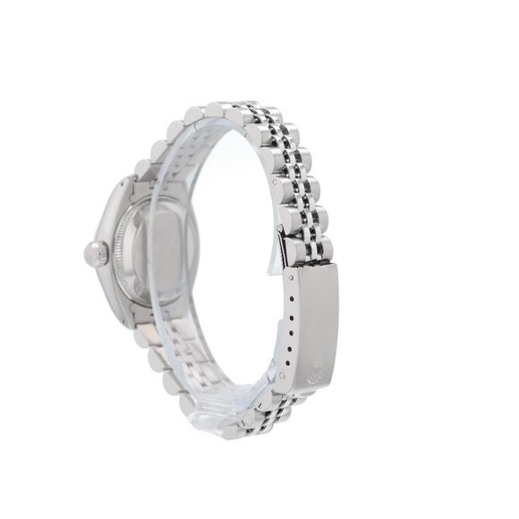 Rolex Ladies Date 26mm Steel Silver Index Dial Fluted Bezel Jubilee Band 6917 main image 5